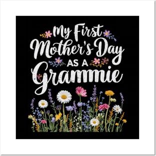 Womens Funny Mothers Day 2024 My first Mother's day as a grammie Posters and Art